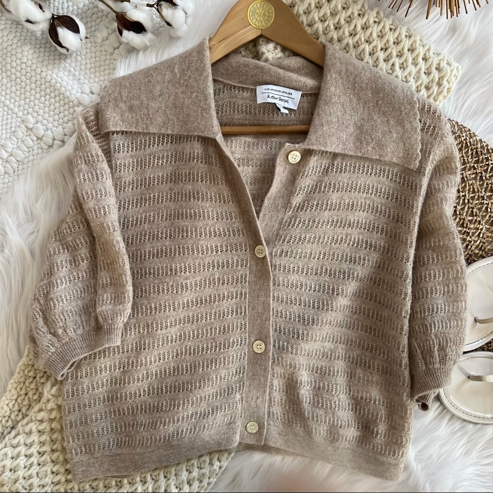 & Other Stories button down short sleeve knit cardigan